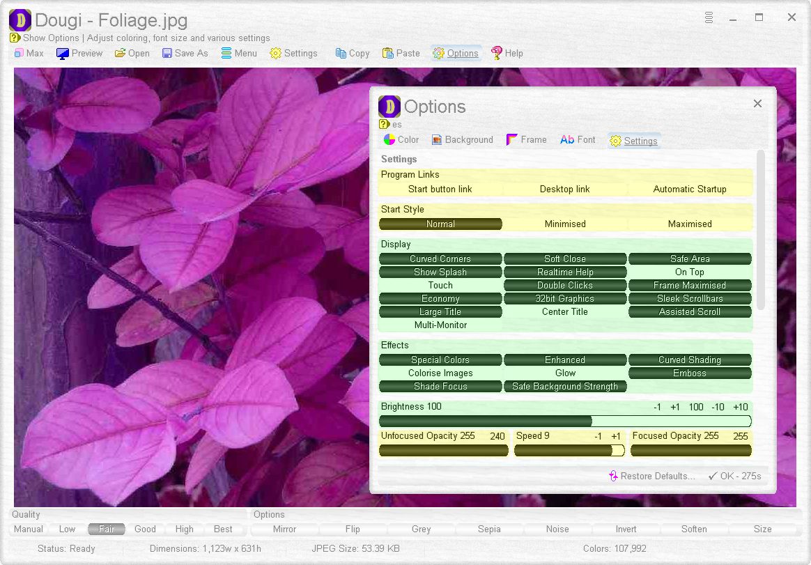 Dougi was one of the first applications to be created with Gossamer