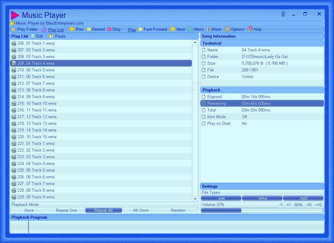 Music Player pictured above is an example of a portable program