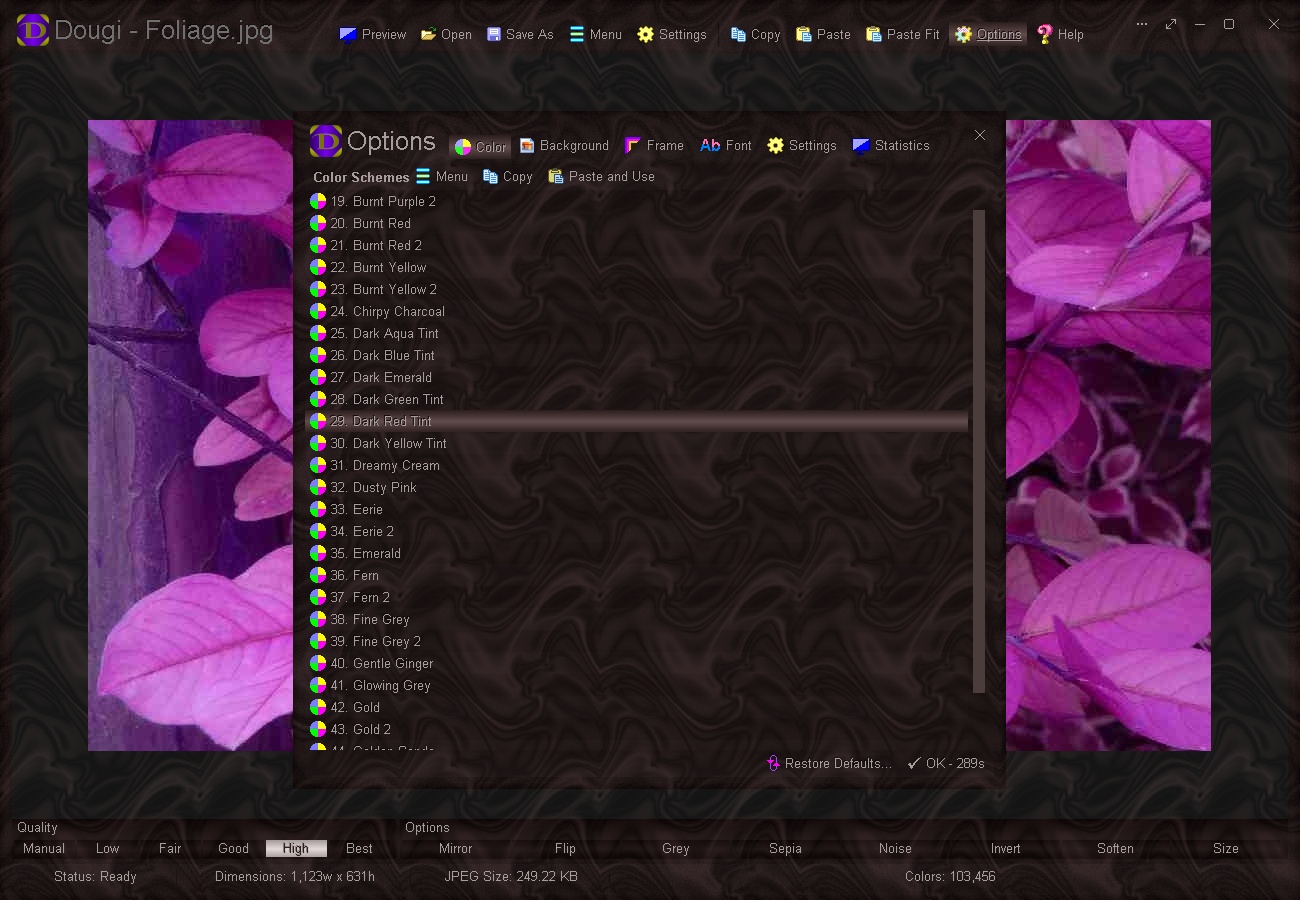 Select a new color scheme