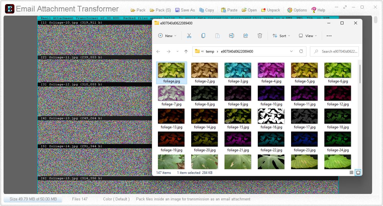 Click the "Unpack" link for a temporary folder with all files unpacked ready for access