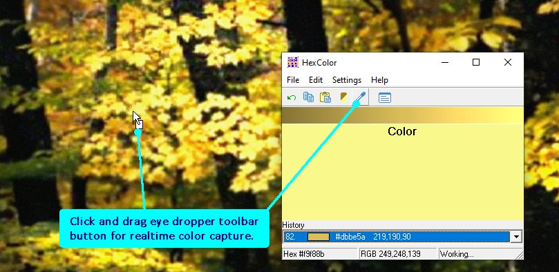 How to acquire a screen color