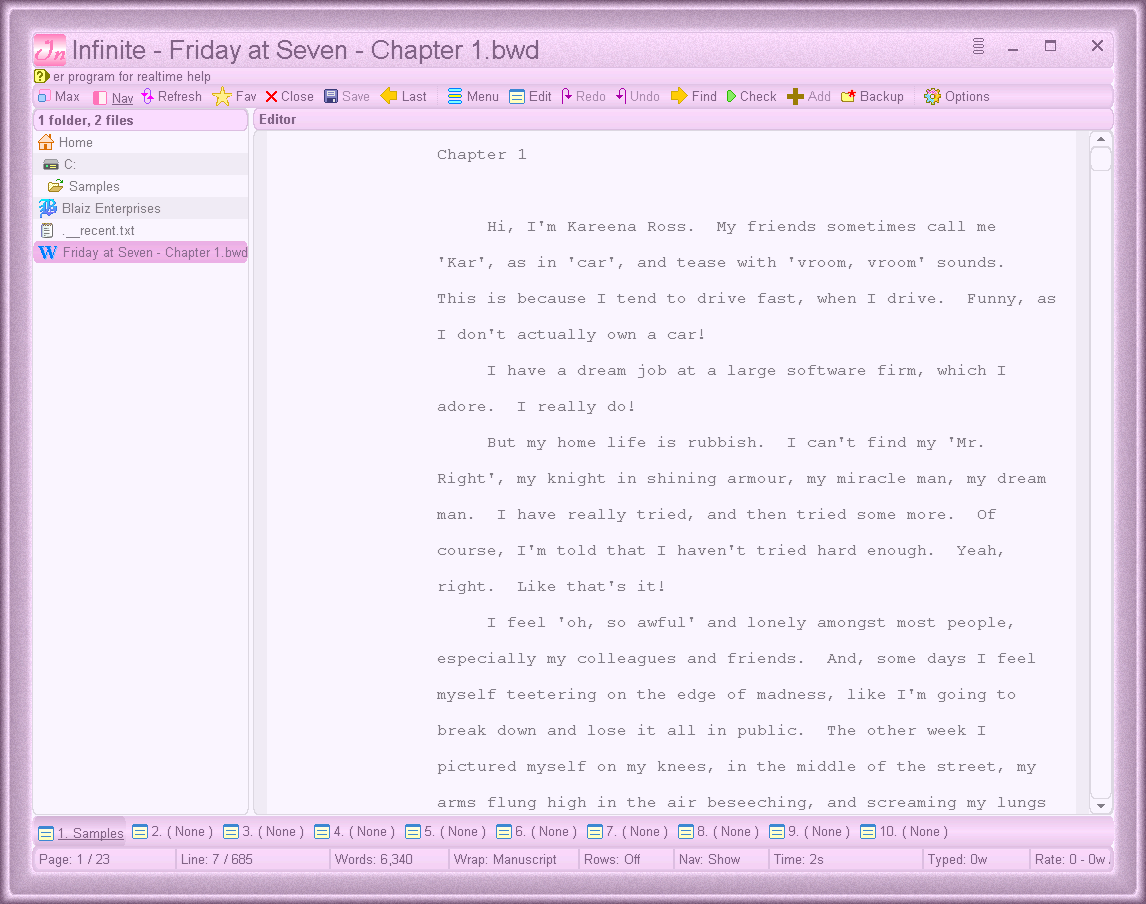Type text freely without worry over data loss ever again with the built-in backup systems