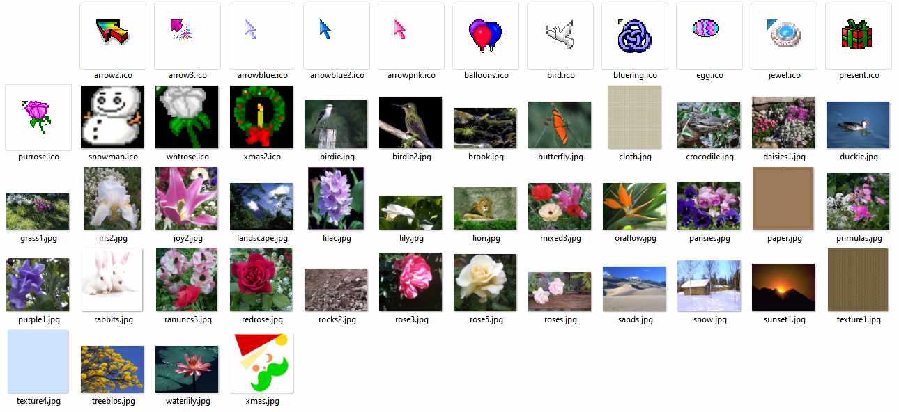 Overview of library contents