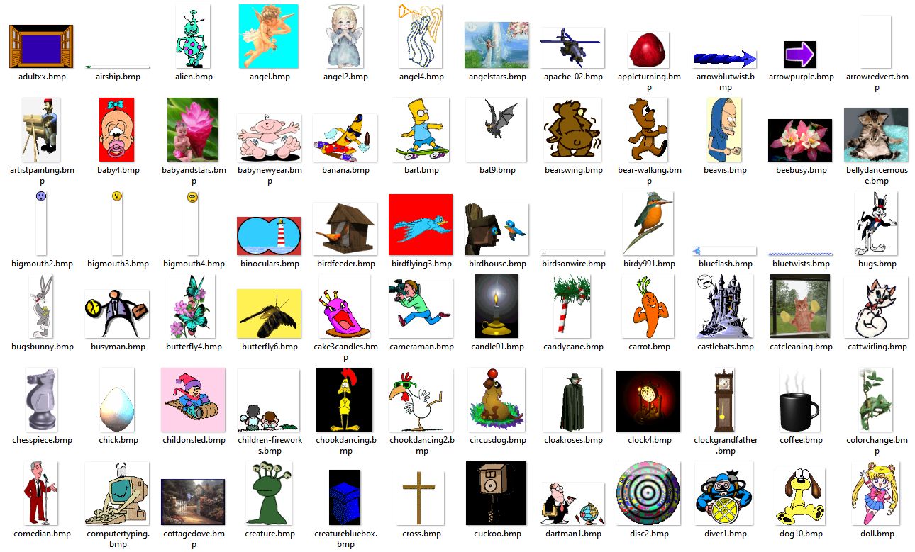 Partial overview of library contents