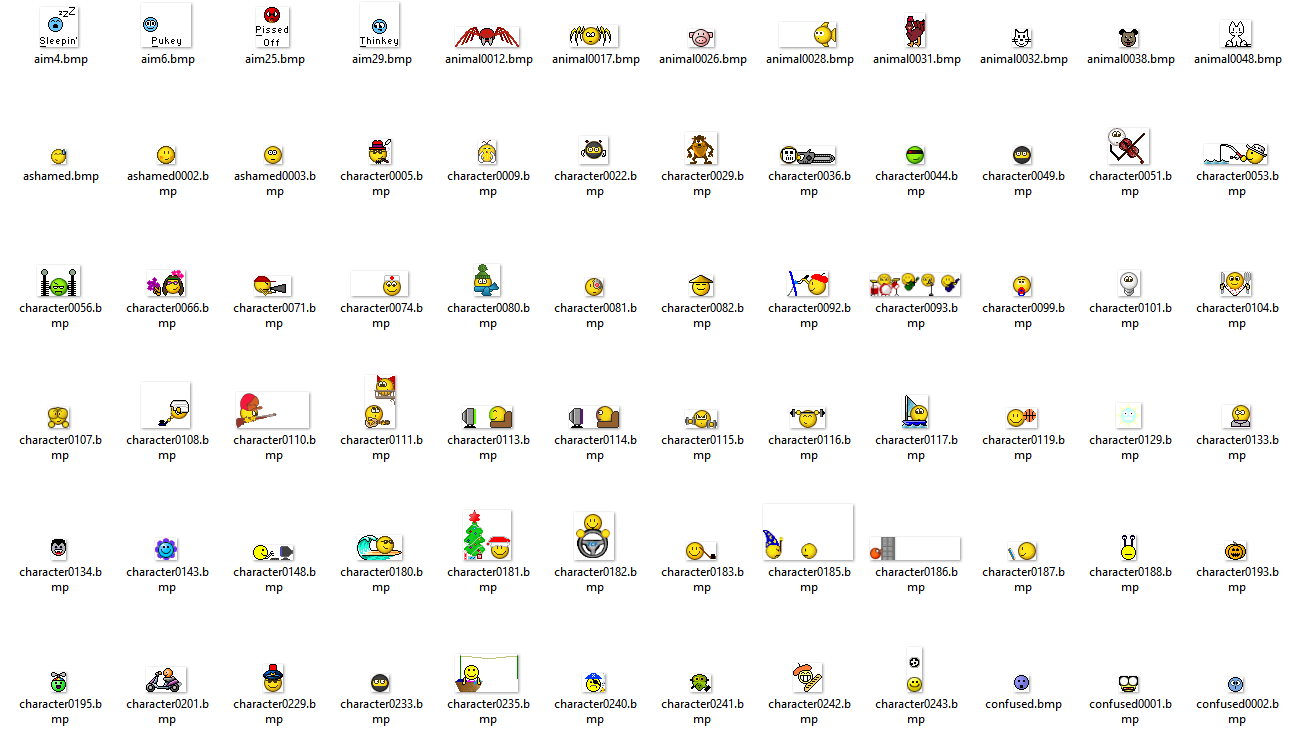 Partial overview of library contents