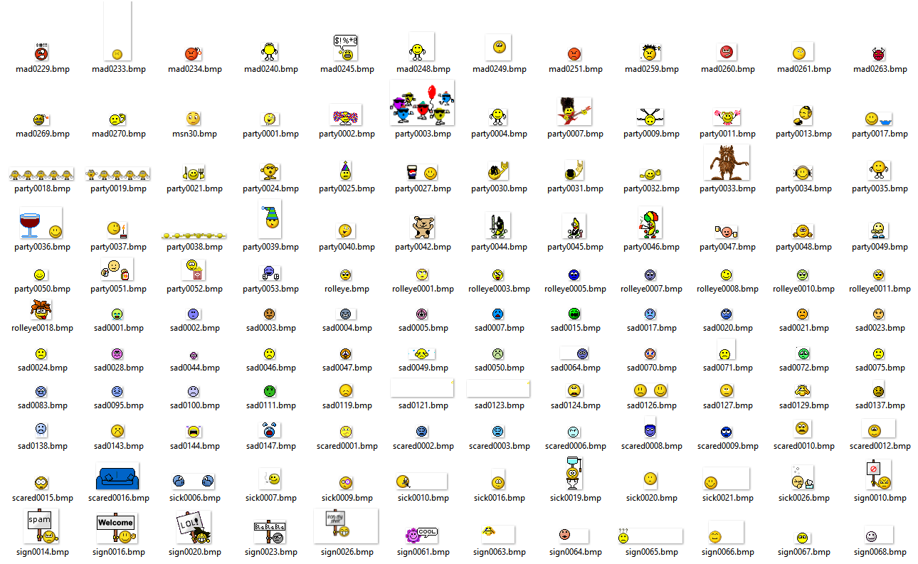 Partial overview of library contents