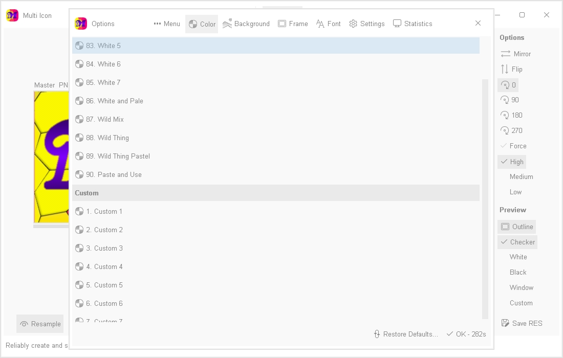 Select a new color scheme (click Options then Color)