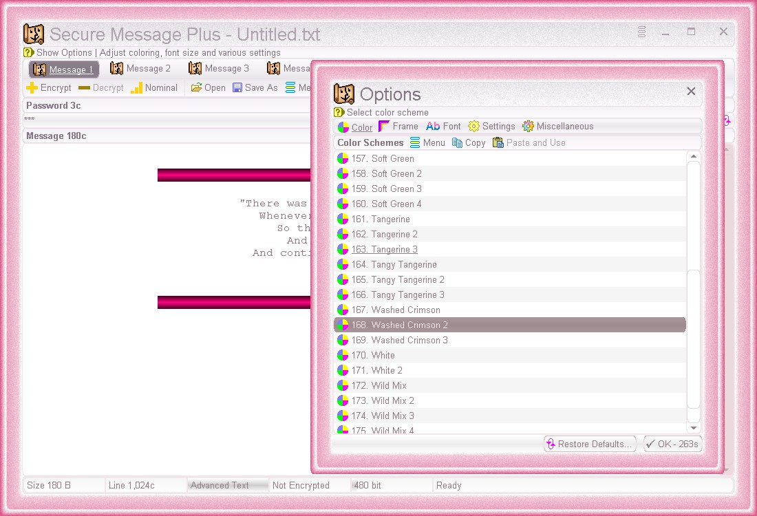 Easily change the user interface color - click "Options" link from top toolbar to display "Options" window and select a new color scheme
